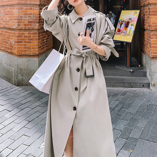 Manteaux coupe-vent décontractée de mi-longueur