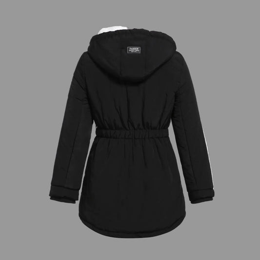 Veste en coton épais- Manteau à capuche noir