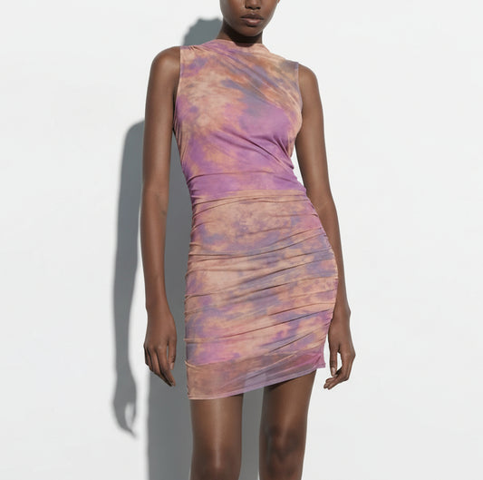 Robe courte pliée Slim Fit