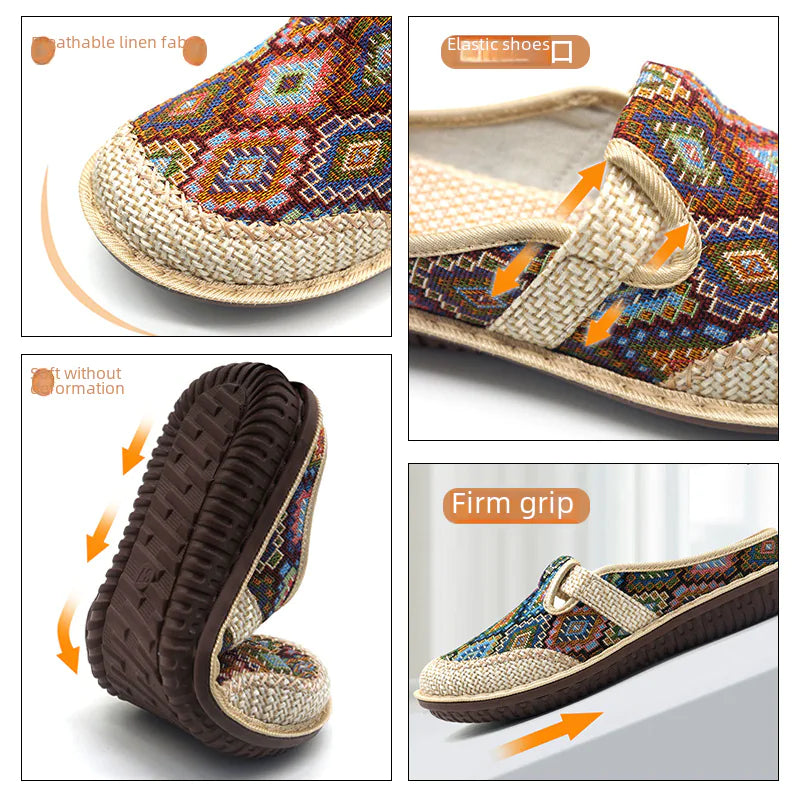 Nouveau style Lin Glissement Chaussures