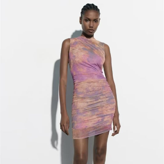 Robe courte pliée Slim Fit